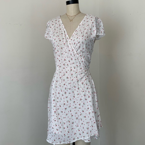 Brandymelville White pink floral Robbie wrap dress - Picture 4 of 6